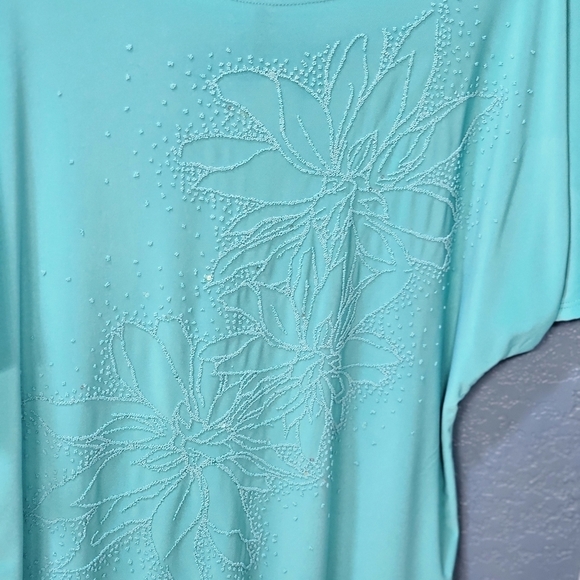 Bleeder & McDougal Blouse w Sequince & Beaded Floral Design. XL - Picture 3 of 8